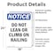 Signmission Do Not Lean Or Climb On Railing, 18 in W x Rectangle, Vinyl Decal OS-2PACK-NS-D-1824-V-11293 - alternate 6